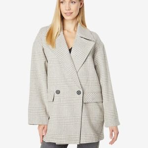 Avec Les Filles Oversized Double-Breasted Swing Coat Size S M
